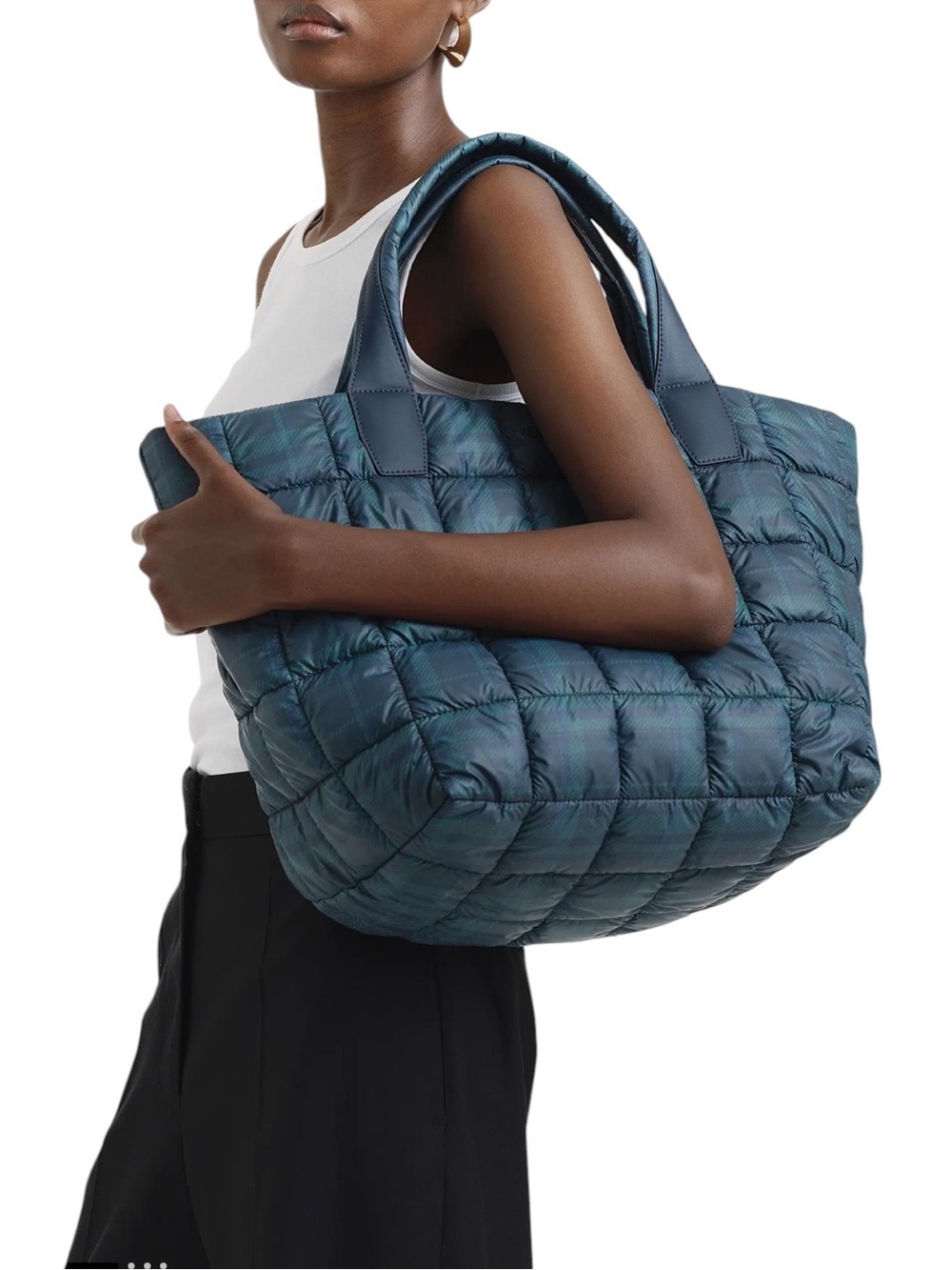 NWT Vee Collective Porter Collection Medium Tote Bag Puffer Crossbody Strap